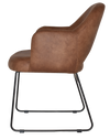 ARM CHAIR ALBURY SLED BLACK + EASTWOOD TAN