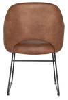 ARM CHAIR ALBURY SLED BLACK + EASTWOOD TAN