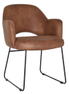 ARM CHAIR ALBURY SLED BLACK + EASTWOOD TAN