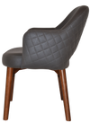 ARM CHAIR ALBURY TIMBER LIGHT WALNUT + PELLE/BENITO JAVA