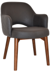 ARM CHAIR ALBURY TIMBER LIGHT WALNUT + PELLE/BENITO JAVA