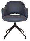 ARM CHAIR ALBURY TRESTLE V2 BLACK + PELLE/BENITO NAVY