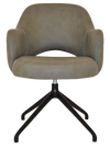 ARM CHAIR ALBURY TRESTLE V2 BLACK + PELLE/BENITO SAGE