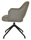 ARM CHAIR ALBURY TRESTLE V2 BLACK + PELLE/BENITO SAGE