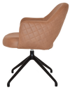 ARM CHAIR ALBURY TRESTLE V2 BLACK + PELLE/BENITO TAN