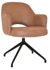 ARM CHAIR ALBURY TRESTLE V2 BLACK + PELLE/BENITO TAN