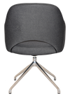 ARM CHAIR ALBURY TRESTLE V2 POLISHED ALUM + GRAVITY SLATE