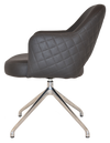 ARM CHAIR ALBURY TRESTLE V2 POLISHED ALU + PELLE/BENITO JAVA