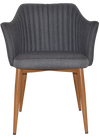ARM CHAIR COOGEE METAL LIGHTOAK + GRAVITY SLATE