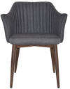 ARM CHAIR COOGEE METAL LIGHT WALNUT + GRAVITY SLATE