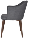ARM CHAIR COOGEE METAL LIGHT WALNUT + GRAVITY SLATE