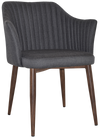 ARM CHAIR COOGEE METAL LIGHT WALNUT + GRAVITY SLATE