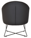ARM CHAIR HUGO CROSS SLED BLACK + VINYL BLACK