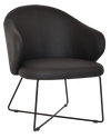 ARM CHAIR HUGO CROSS SLED BLACK + VINYL BLACK