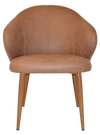 ARM CHAIR HUGO METAL LIGHTOAK + PELLE TAN