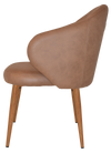 ARM CHAIR HUGO METAL LIGHTOAK + PELLE TAN