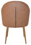 ARM CHAIR HUGO METAL LIGHTOAK + PELLE TAN