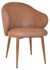 ARM CHAIR HUGO METAL LIGHTOAK + PELLE TAN