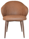 ARM CHAIR HUGO METAL LIGHT WALNUT + PELLE TAN