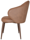 ARM CHAIR HUGO METAL LIGHT WALNUT + PELLE TAN
