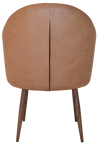 ARM CHAIR HUGO METAL LIGHT WALNUT + PELLE TAN