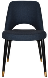 CHAIR ALBURY METAL (SLIM) BLACK BRASS + GRAVITY NAVY