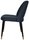 CHAIR ALBURY METAL (SLIM) BLACK BRASS + GRAVITY NAVY