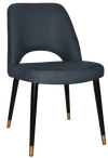 CHAIR ALBURY METAL (SLIM) BLACK BRASS + GRAVITY NAVY