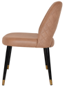 CHAIR ALBURY METAL (SLIM) BLACK BRASS + PELLE/BENITO TAN