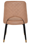 CHAIR ALBURY METAL (SLIM) BLACK BRASS + PELLE/BENITO TAN