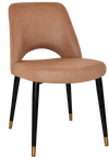 CHAIR ALBURY METAL (SLIM) BLACK BRASS + PELLE/BENITO TAN