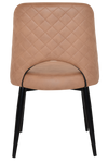 CHAIR ALBURY METAL BLACK + PELLE/BENITO TAN