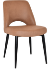 CHAIR ALBURY METAL BLACK + PELLE/BENITO TAN
