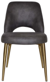 CHAIR ALBURY METAL (SLIM) BRASS + EASTWOOD SLATE