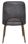 CHAIR ALBURY METAL (SLIM) BRASS + EASTWOOD SLATE