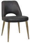 CHAIR ALBURY METAL (SLIM) BRASS + EASTWOOD SLATE