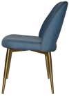 CHAIR ALBURY METAL (SLIM) BRASS + GRAVITY DENIM