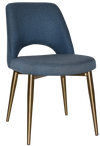 CHAIR ALBURY METAL (SLIM) BRASS + GRAVITY DENIM