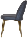 CHAIR ALBURY METAL (SLIM) BRASS + PELLE/BENITO NAVY