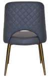 CHAIR ALBURY METAL (SLIM) BRASS + PELLE/BENITO NAVY