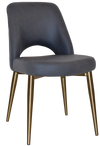 CHAIR ALBURY METAL (SLIM) BRASS + PELLE/BENITO NAVY