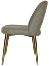 CHAIR ALBURY METAL (SLIM) BRASS + PELLE/BENITO SAGE