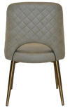 CHAIR ALBURY METAL (SLIM) BRASS + PELLE/BENITO SAGE