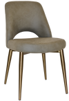 CHAIR ALBURY METAL (SLIM) BRASS + PELLE/BENITO SAGE