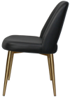 CHAIR ALBURY METAL (SLIM) BRASS + VINYL BLACK