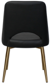 CHAIR ALBURY METAL (SLIM) BRASS + VINYL BLACK