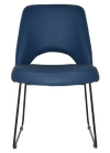 CHAIR ALBURY SLED BLACK + VINYL BLUE