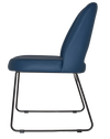 CHAIR ALBURY SLED BLACK + VINYL BLUE