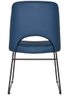 CHAIR ALBURY SLED BLACK + VINYL BLUE