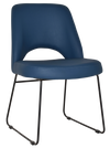 CHAIR ALBURY SLED BLACK + VINYL BLUE
